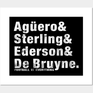 Football Is Everything - Aguero Sterling Ederson De Bruyne Posters and Art